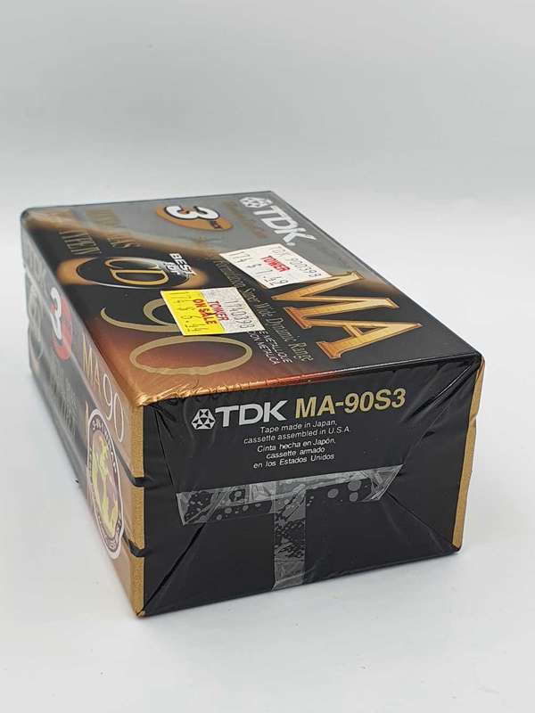 3 SEALED TDK MA 90 MA-90S3 Metal Bias Type IV audio cassette tapes made Japan