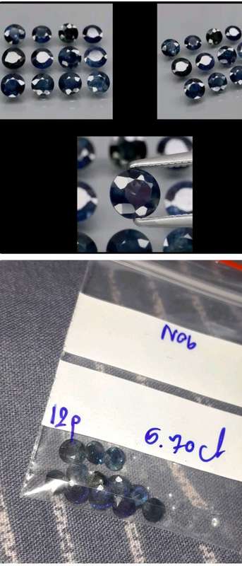 Natural 5.7 Ct Blue Sapphires Lot Video