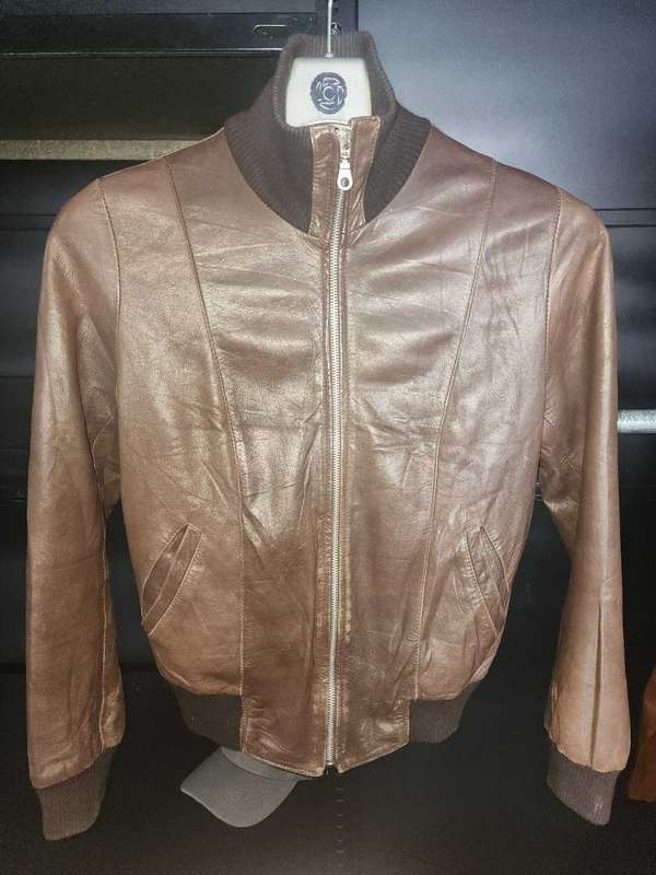 Ladies Genuine Leather Zip Up Jacket