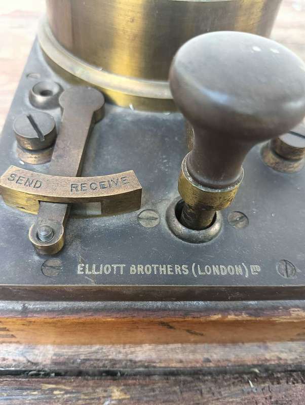 An antique Elliot Bros. London, GPO double current telegraph key