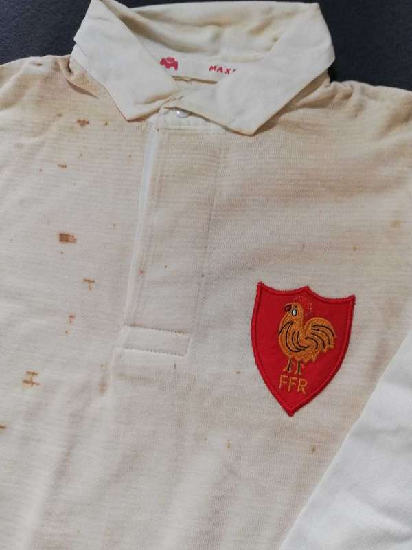 France White Rugby Jersey Rare Size L