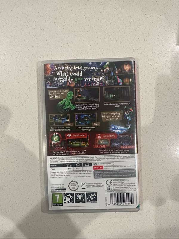 Luigis Mansion 3 for Nintendo Switch Physical game