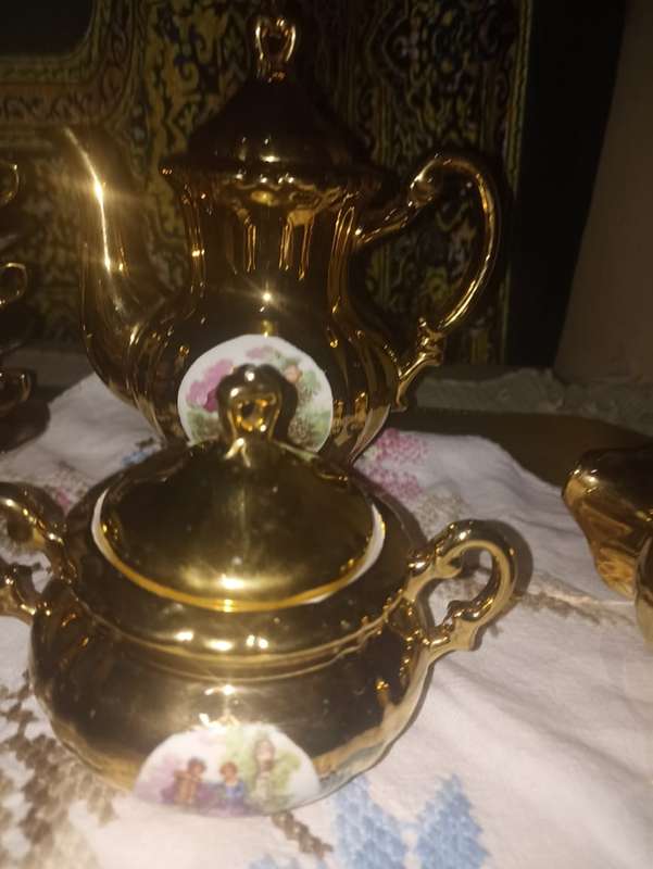 Eskay 22 carat gold plated teaset