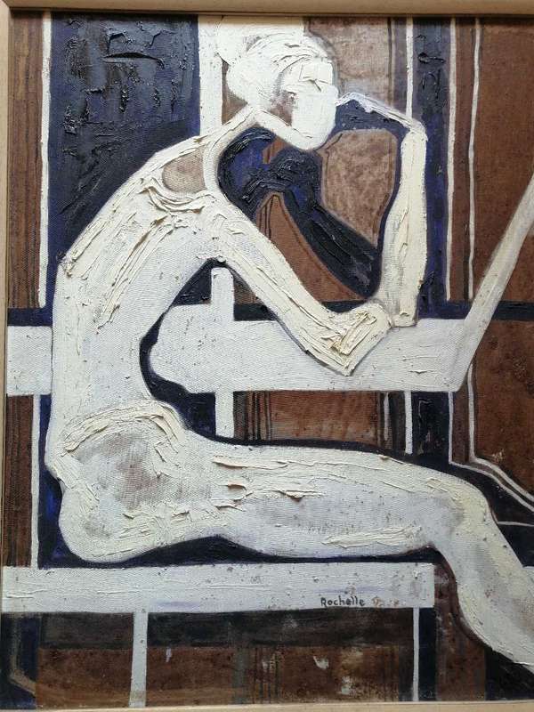 Very rare!! Rochelle feinstein oils on canvas board