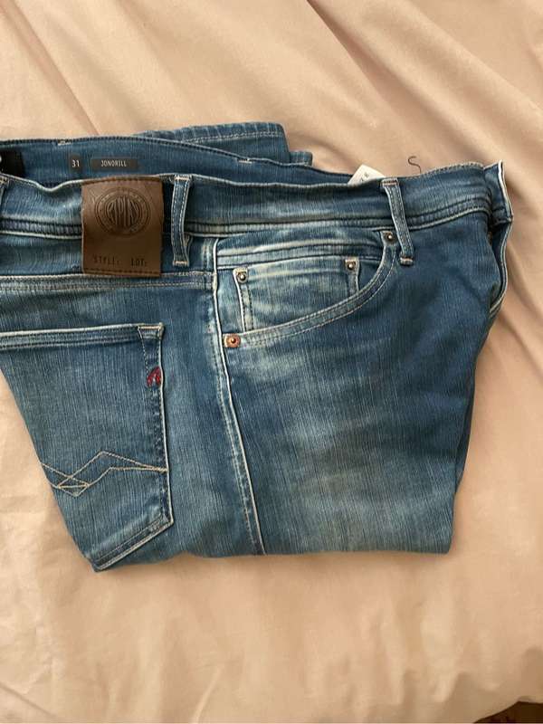Replay hyperflex medium blue jeans size 31 Jondrill slim fit medium
