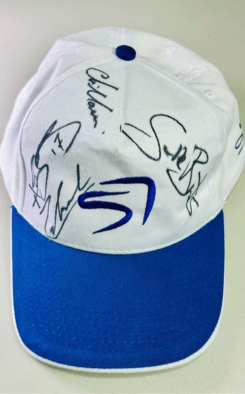Autographed Louis Ooshuizen 57 Golf Hat(AB de Villiers, Schalk Brits, Chris Morris & Zander Lombard)