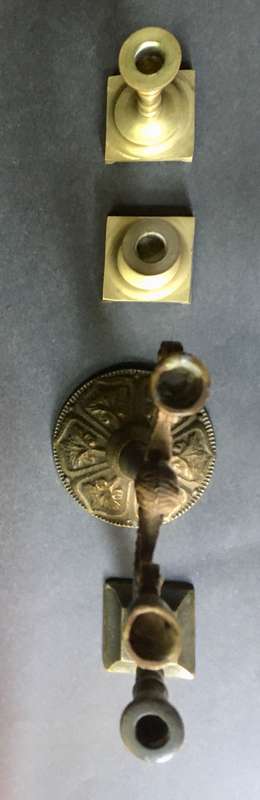 Vintage brass miniature candlesticks