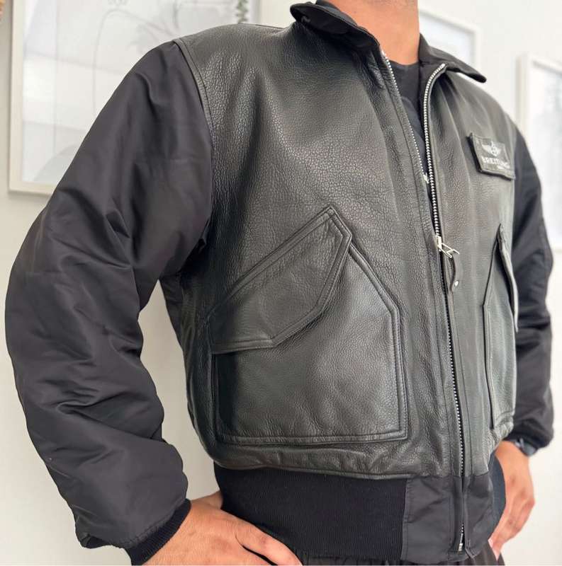 Breitling Alpha Industries Leather Flying Top Gun Jacket
