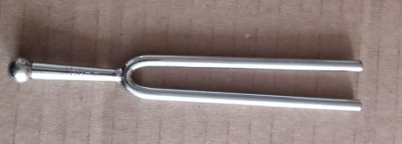 Piano tuning fork A-440. Stainless steel.