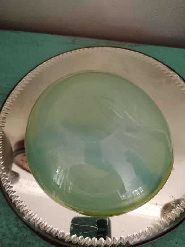 Vintage Green Iridescent Murano Bowl