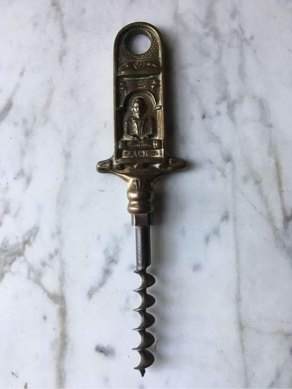 Vintage 1930s Shakespeare Brass  Bottle Opener
