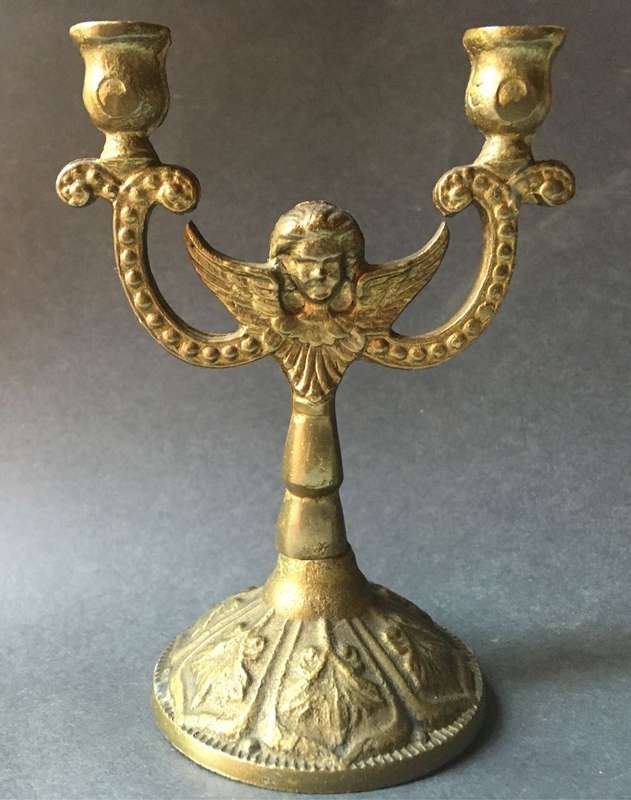 Vintage brass miniature candlesticks