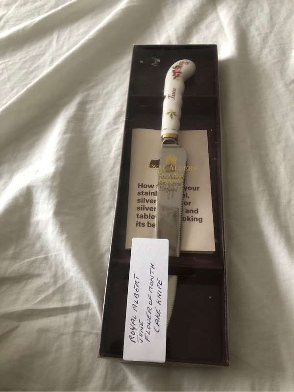 Royal Albert Flower of the Month June Cake Knife