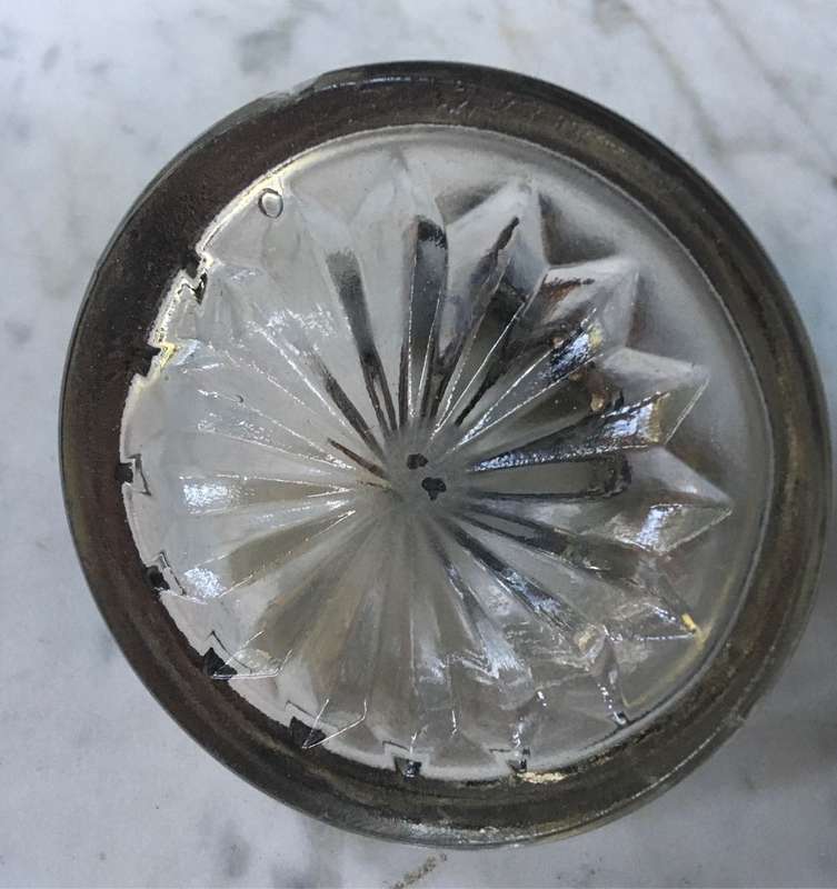 Antique glass inkwell