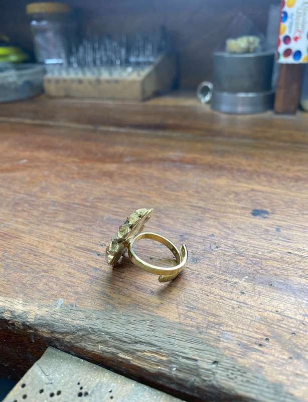 18ct Gold Plated Sunflower Ring