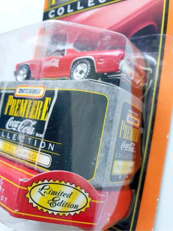 1998 COCA COLA MATCHBOX PREMIERE - LIMITED EDITION COCA-COLA - SERIES 1 - 70s EL CAMINO - TOP +