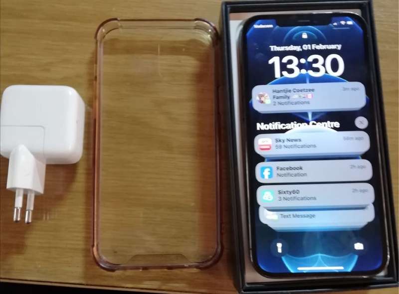 iPhone 12 Pro Max 128Gb with free charger, boxed in excellent condition .