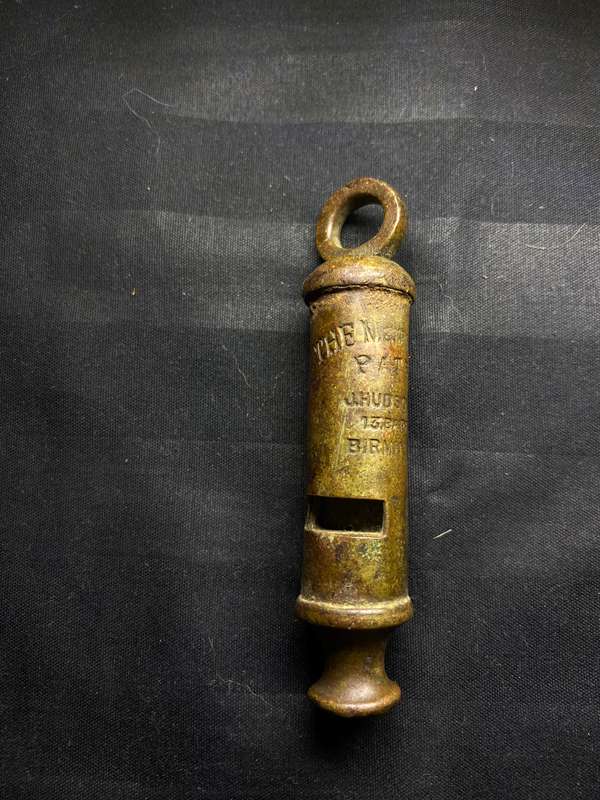 Rare Victorian J Hudson Metropolitan Police Whistle Circ 1888.
