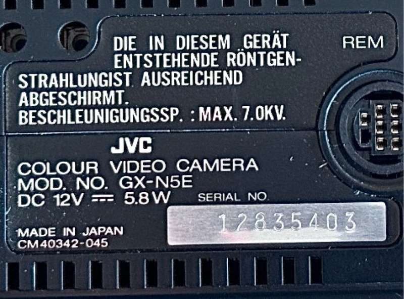 Vintage Professional JVC GX-N5E Colour Video Camera