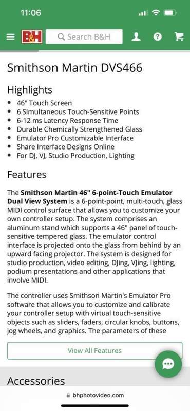 Smithson Martin DVS466 46 6-point-Touch Emulator Dual View System
