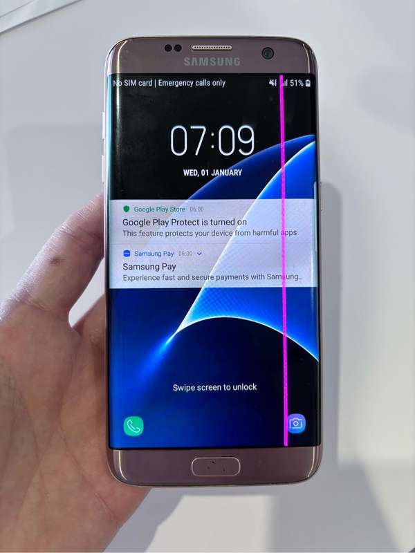 Samsung S7 Edge Pink Line!
