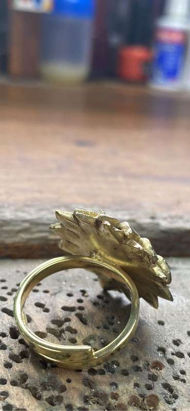 18ct Gold Plated Sunflower Ring