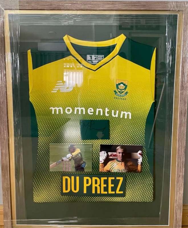 Cricket Frame Signed Mignon Du Preez