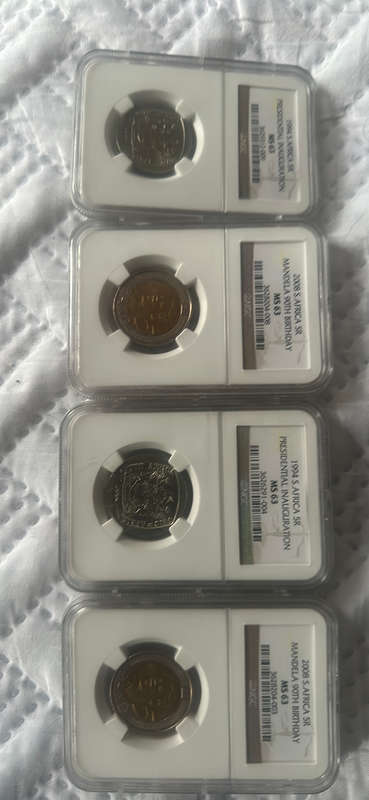 Nelson Mandela MS63 coins