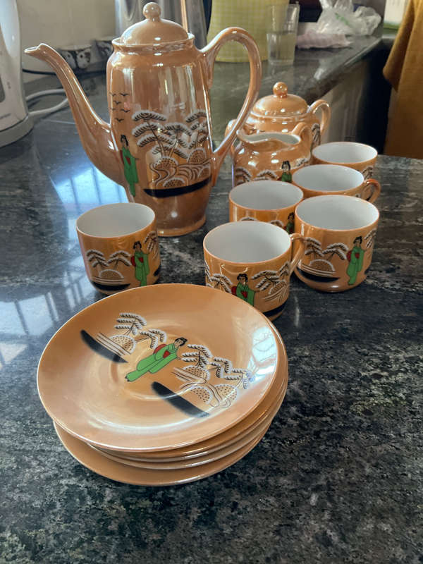 Japanese translucent porcelain tea set