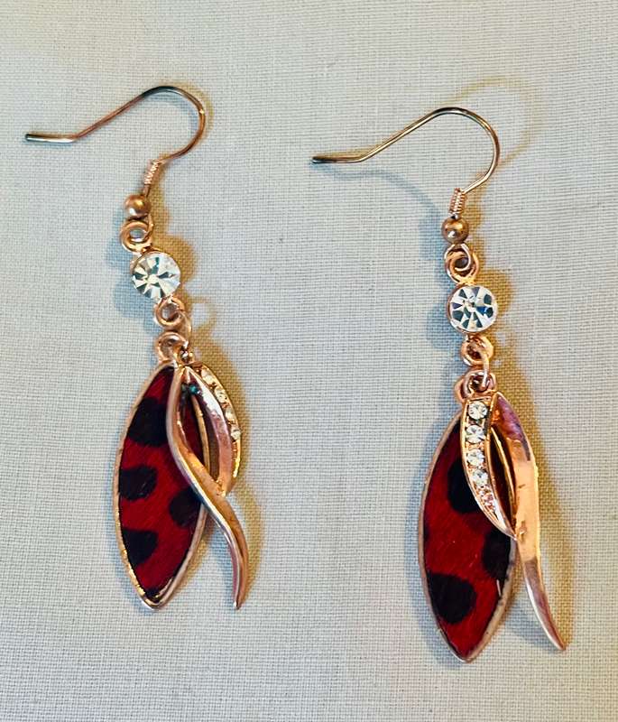Jewellery set animal print red set