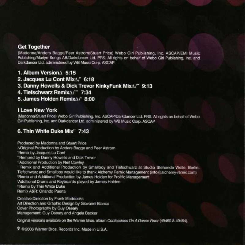 Madonna  Get Together (2006,CD)