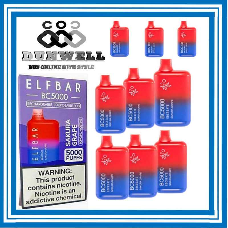 Sakura grape elfbar 5000puffs|nasty|vapengin|dragbar|vozal|smoking|hookah accessories