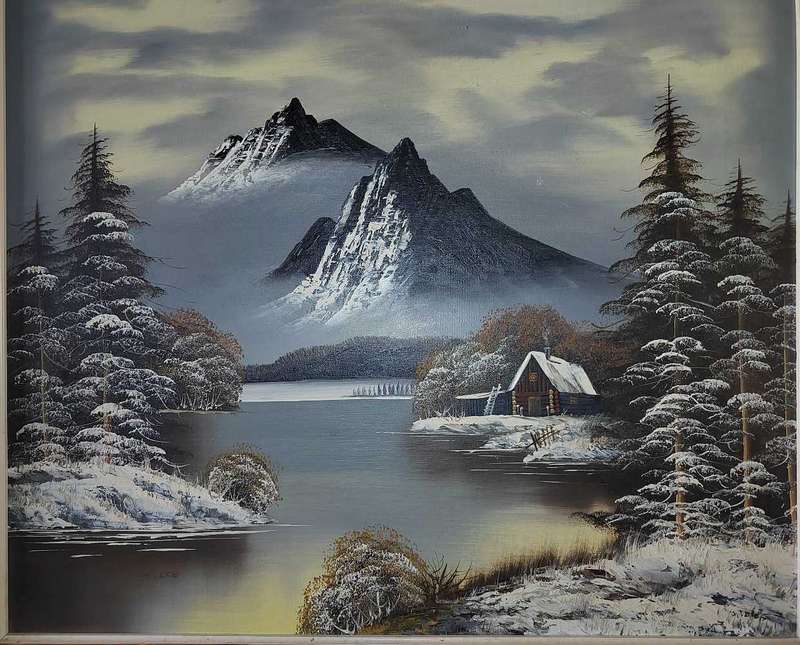 Beautiful oil on board signed Wolfe