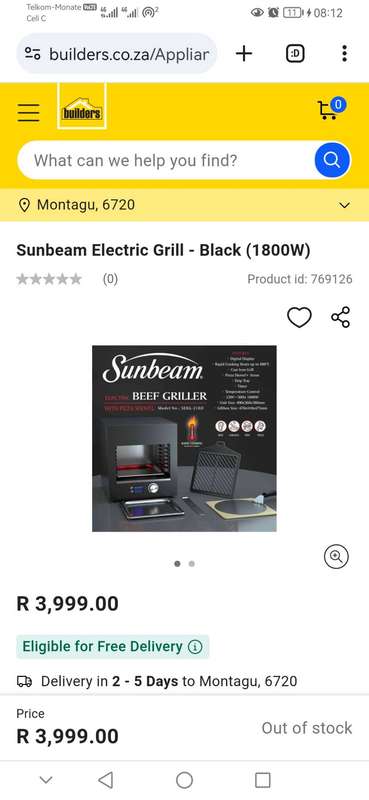 Sunbeam Griller and Pizza Oven