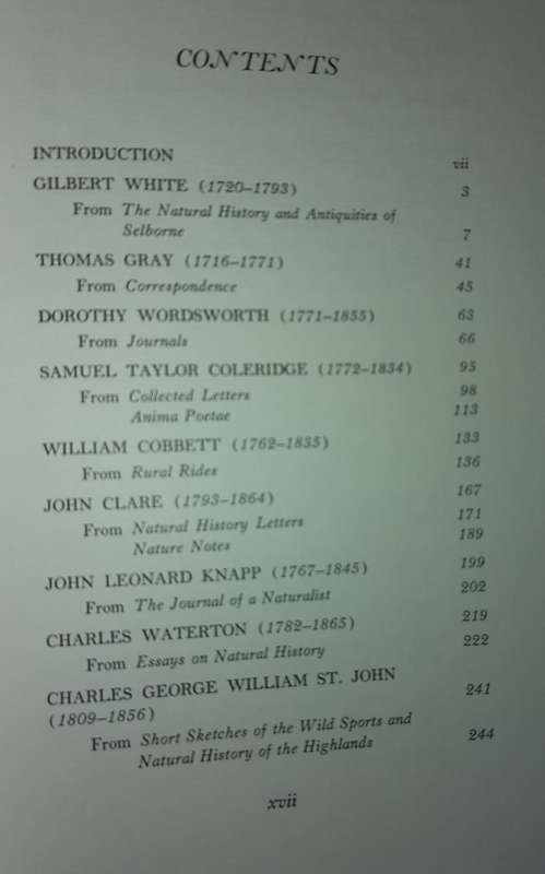 THE POETRY OF EARTH - a collection of English Nature Writings 1966