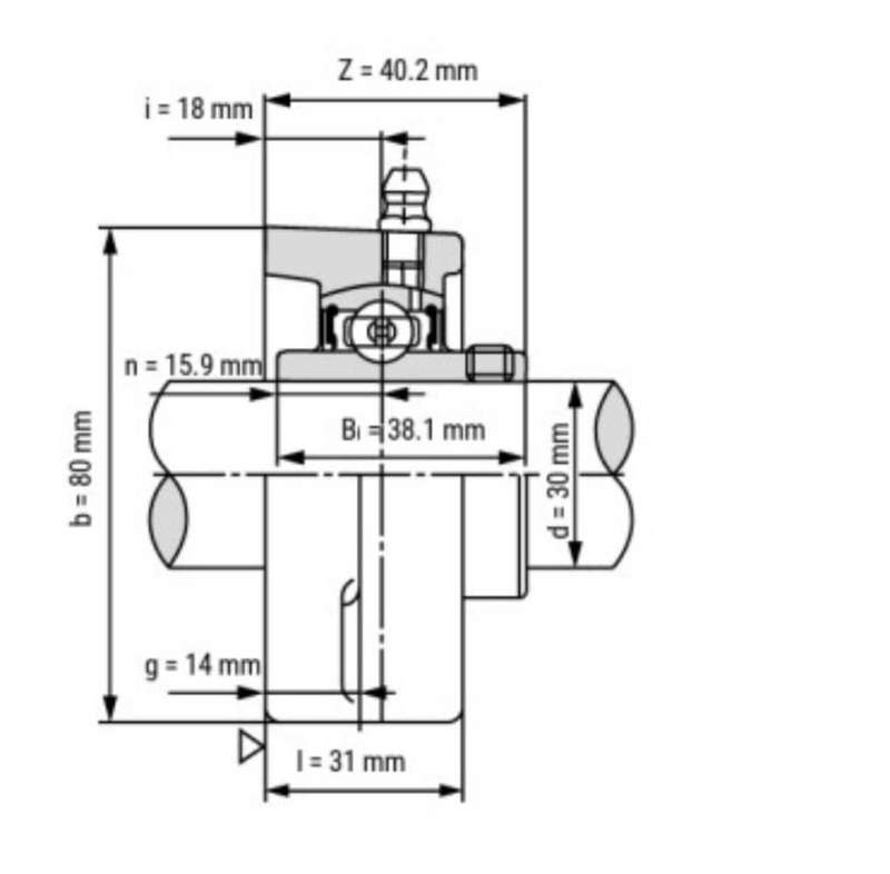 UCFL206 (30mm SHAFT) FLANGE BEARING 2 HOLE PLASTIC STAINLESS STEEL BEARING
