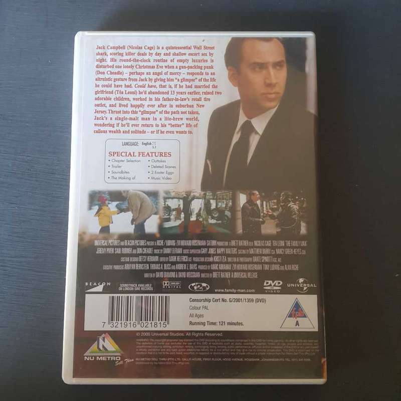 The family man nicolas cage tea leoni movie dvd