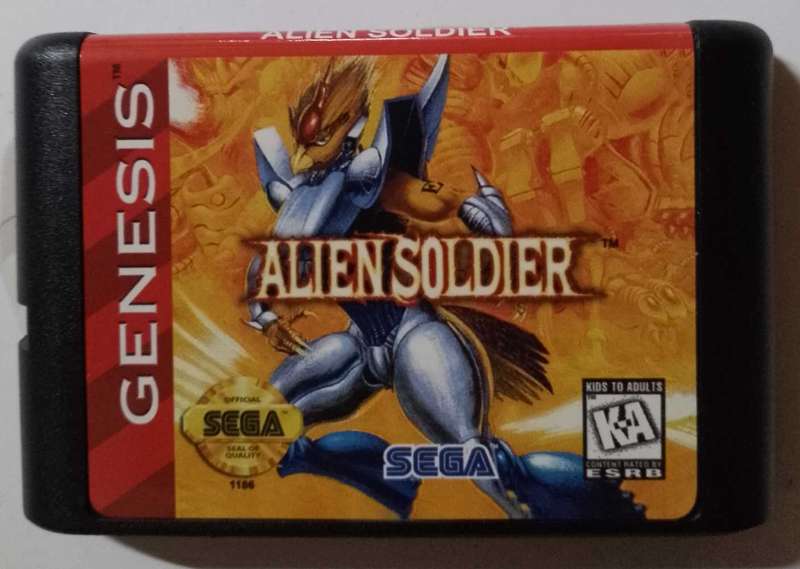 Alien Soldier Sega 16 bit cartridge