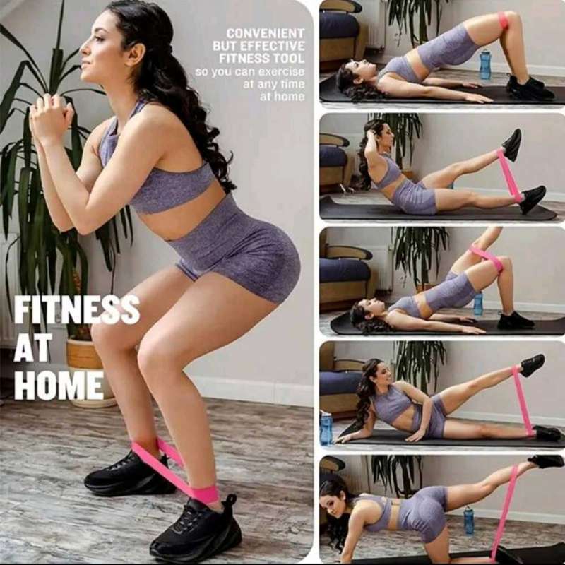 35-40 lbs Resistance Fitness Exercise Loop Bands - Ideal for Home,Yoga, Training - Purple
