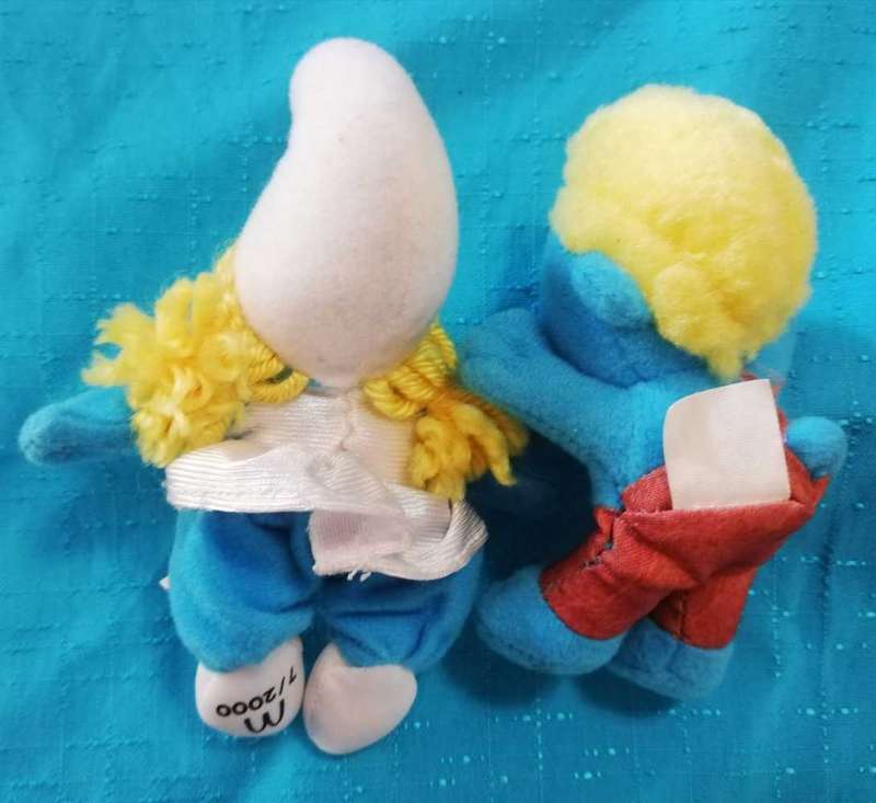 Vintage Smurfies from the McDonald's Happy Meal 2000 Smurf Calender Toys.