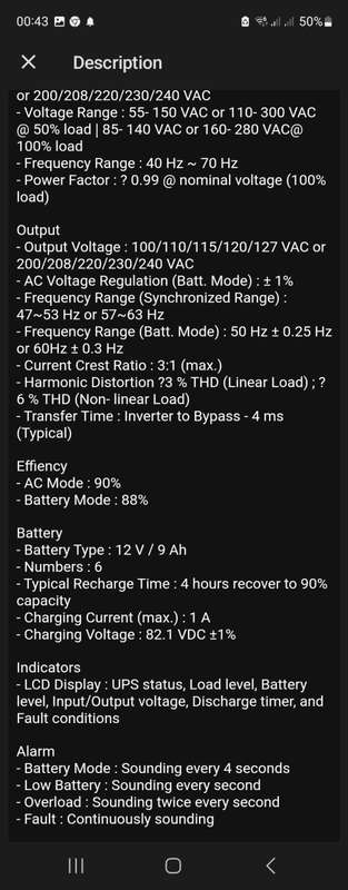RCT 3000va/2400w Online Tower UPS (RCT-3000-WPTU)