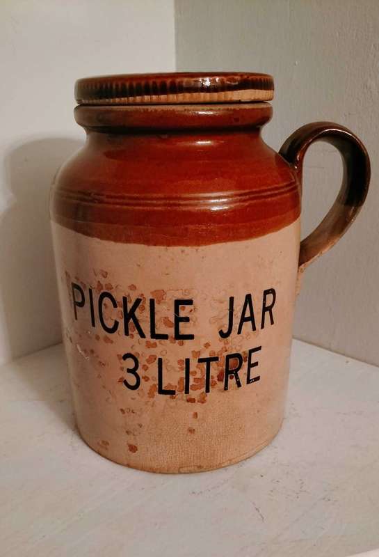 Vintage  Stoneware Pickle Jar 3 Litre