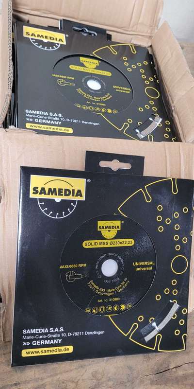Samedia Segmented Industrial Multipurpose SOLID MSS Diamond Blade 230x22x23mm (Bid Per Piece)