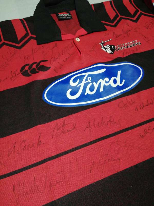 Canterbury Crusaders Rugby Jersey Signed Size XL