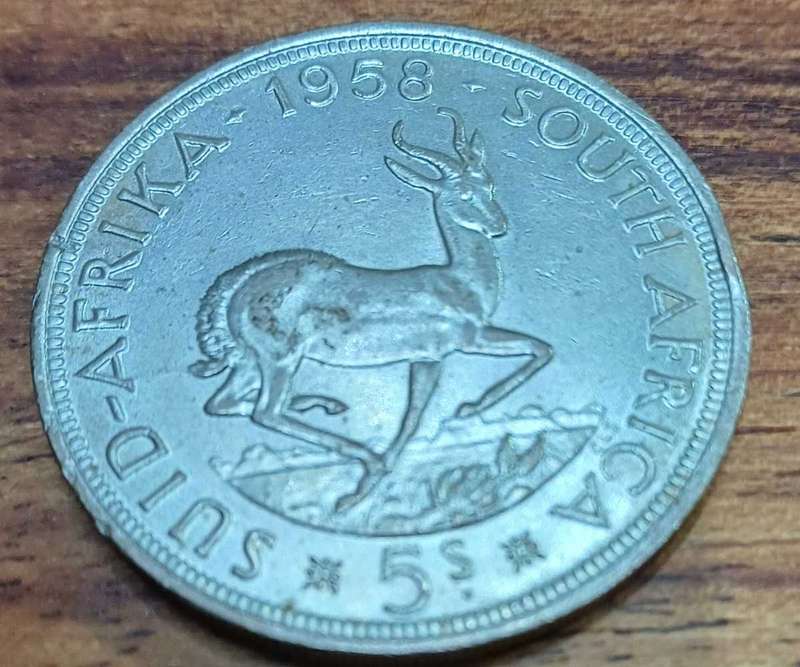 1958 South Africa  Silver 5Shillings