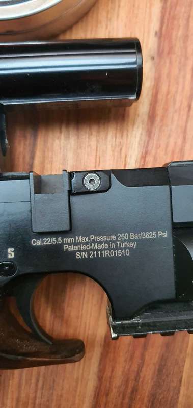 Reximex RPA .22 PCP Air Pistol - Walnut grip + Bushnell phantom scope