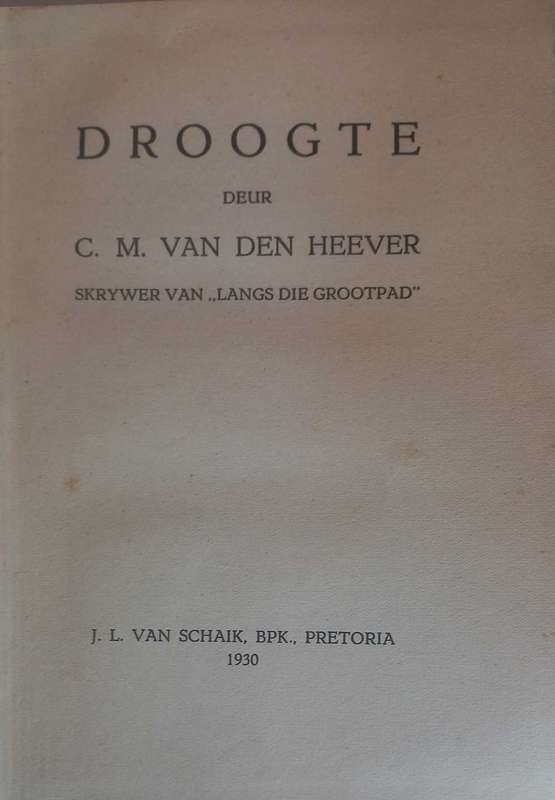 Droogte deur CM van den Heever
