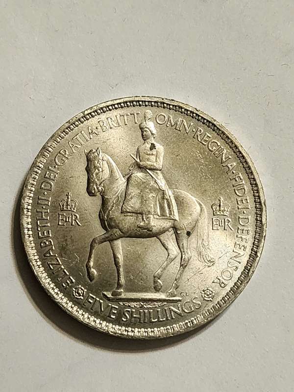 United Kingdom 5 shillings, 1953