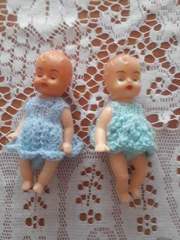 VINTAGE HONG KONG MADE BABY DOLLIES WITH OPEN AND CLOSE EYES