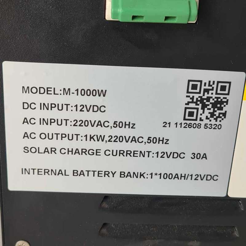 Mecer m-1000w inverter with battery.